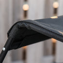 Sedia Sdraio Zero Gravity 90x67x110 cm con Tettuccio e Portabicchieri Nero