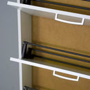 Scarpiera Salvaspazio 5 Ante 15 Paia 65x15x164 cm in Truciolare Nobilitato Bianca