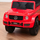 Macchina Cavalcabile a Spinta per Bambini 85,5x40,5x95 cm con Licenza Mercedes Benz G350 Tettuccio e Maniglia in PP Rosso  