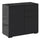 Mobiletto Multiuso 79x36x74 cm 2 Cassetti 2 Armadi Nero