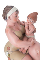 Donnina Positano con Figlio in Braccio 10x9,4x23,2 cm in Resina