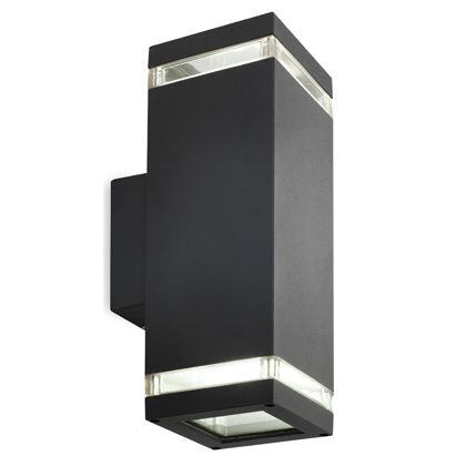 Lampada Applique 2 Luci Quadrato Colore Grigio per Esterno Linea Stage Livos sconto