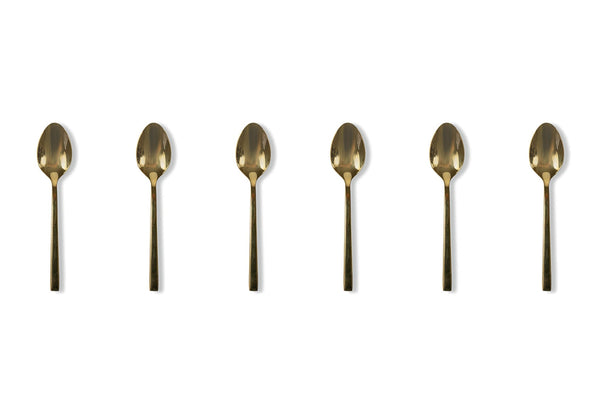 Set 6 Cucchiaini in Acciaio Oro Lucido Villa d'Este Home Tivoli Lexington online