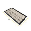 Kit Cassetto Organizzatore e Telaio per Armadio 900 mm in Alluminio e Plastica Emuca Grigio Pietra