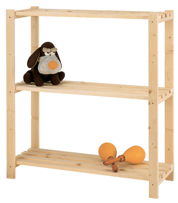 Scaffale in Legno 3 Ripiani 80x30x90 cm Fumer Euro Abete Grezzo sconto