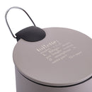 Pattumiera "Toilette" 3 Litri Ø17x23,5 cm in Plastica VdE Tivoli 1996 Tortora