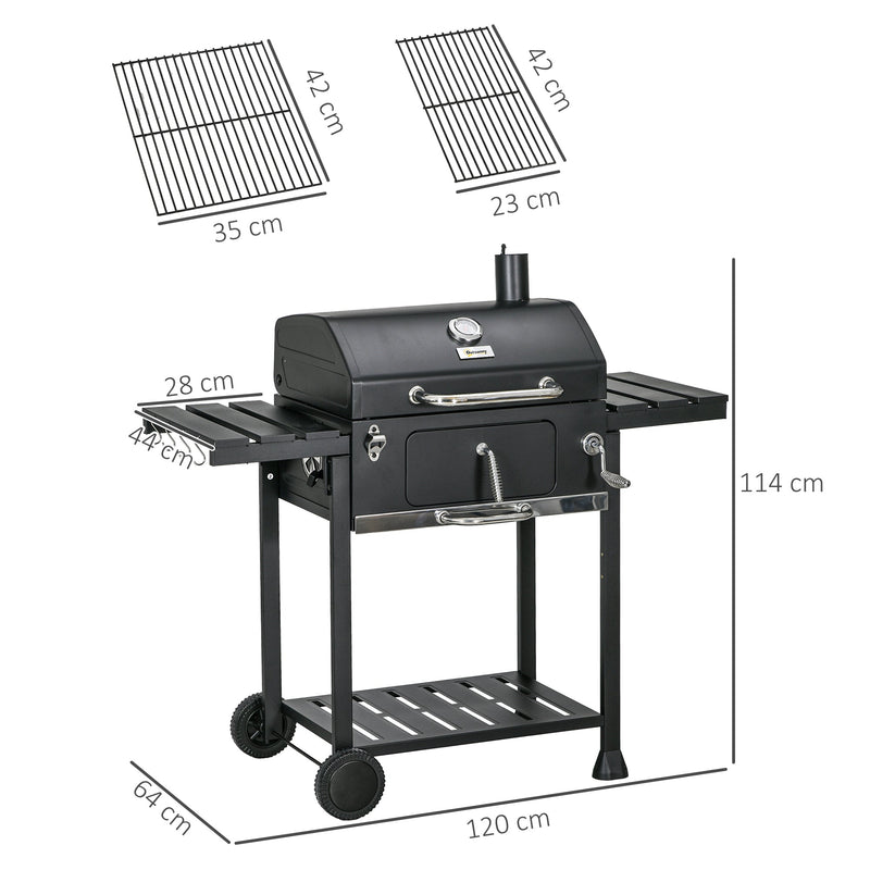Ruote Per Barbecue In Plastica 15,2 Cm – Set 2 Pezzi, Diametro Foro 8-10 Mm, Nere Con Coprimozzo - 5