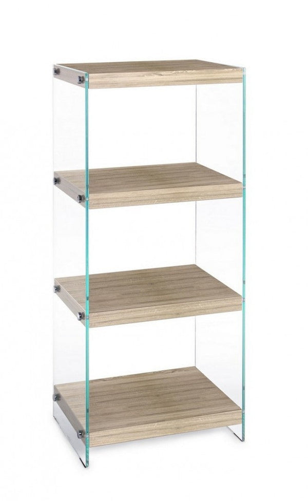 acquista Libreria 4 Ripiani Line Kenya in Vetro