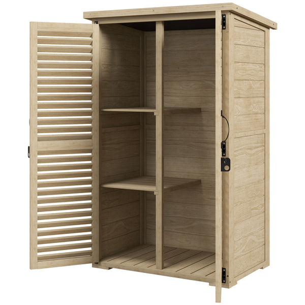 Armadio da Esterno a 2 Ripiani 75x50x111/118 cm in Legno di Abete acquista
