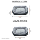 Cuccia Imbottita per Cani e Gatti in Poliestere Nuvola Grigia