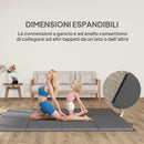 Tappetino Ginnastica Pieghevole 240x120x5 cm Antiscivolo Materassino Fitness Grigio      