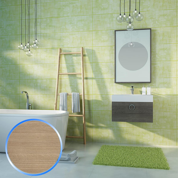 acquista Mobile da Bagno Sospeso in Legno Rovere Chiaro 60cm Fosterberg Nizza 1