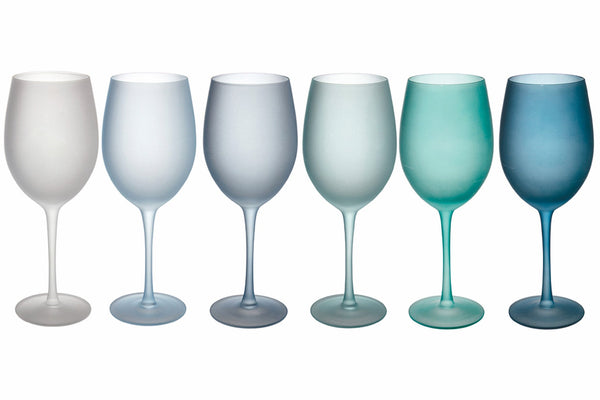 Set 6 Calici Frosted in Vetro 550 ml Villa d'Este Home Tivoli Happy Hour sconto