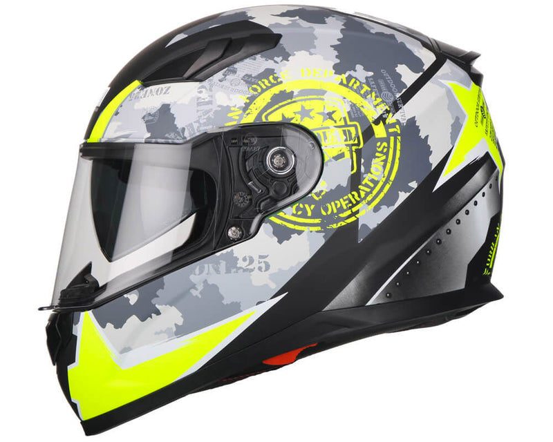Casco Integrale per Scooter Visiera Lunga CGM Bullet 317S Giallo Fluo Opaco Varie Misure