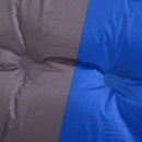 Materassino Gonfiabile da Campeggio con Cuscino in PVC Blu e Grigio 191x63x5 cm 