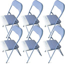 Set 6 Sedie Pieghevoli in Metallo Soriani Lilla