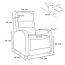 Poltrona Alzapersona Elettrica 1 Motore 71x76x116 cmin Similpelle Nero