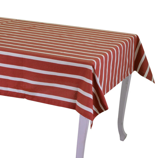 Tovaglia Rettangolare 140x240 cm in Cotone 180 GSM Pop Righe Bordeaux sconto