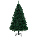 Albero di Natale Artificiale Ø100x180 cm con 700 Rami Ignifughi e Base Pieghevole in Acciaio Verde      
