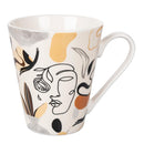 Set 2 Tazze Ø8,8x10,5 cm in Bone China VdE Tivoli 1996 Face to grey