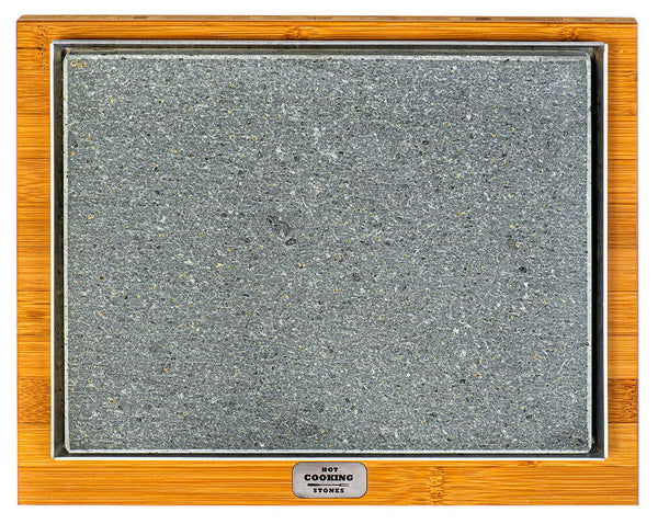 Pietra Lavica 20x25 cm con Supporto in Legno di Bamboo Basic sconto