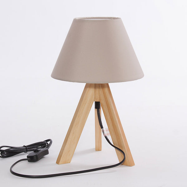 Lampada Treppiede 15x15xH24 cm in Abete e Ecrù acquista