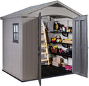 Casetta da Giardino Porta Attrezzi 256,5x182x243 cmin Resina Keter Factor 8x6 Beige