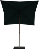 Ombrellone da Giardino 2x2 m Palo Ø38 mm in Alluminio Effetto Legno Tessuto Poliestere Trend Wood Verde