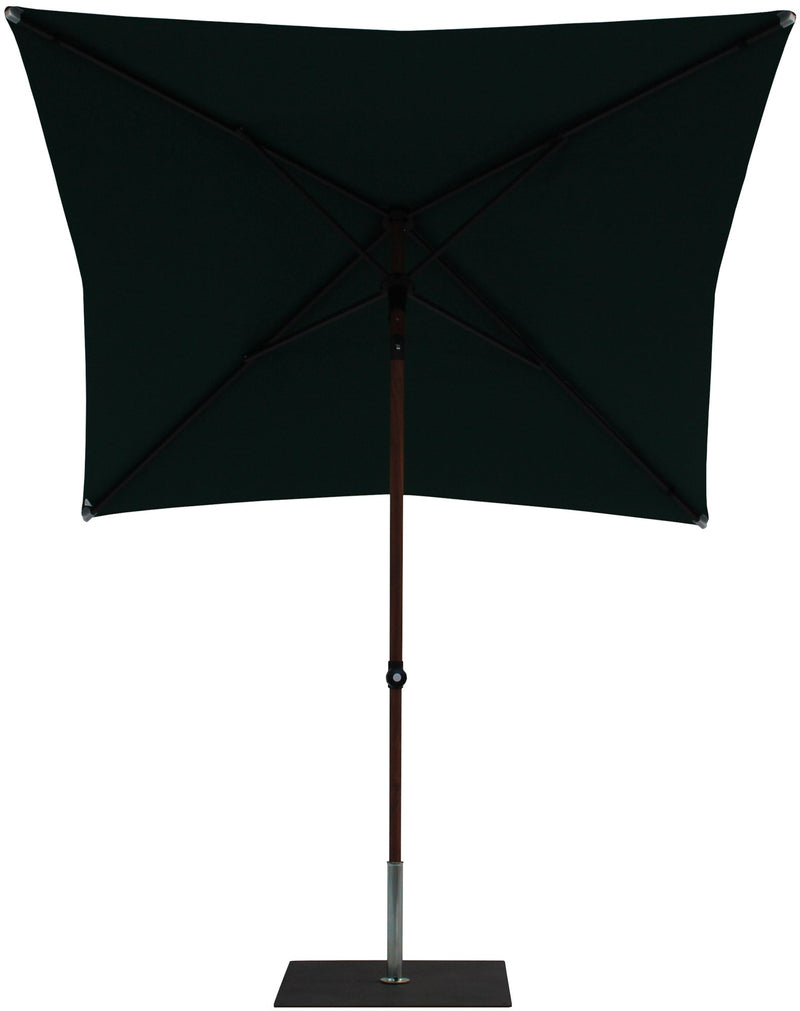 Ombrellone da Giardino 2x2 m Palo Ø38 mm in Alluminio Effetto Legno Tessuto Poliestere Trend Wood Verde