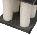 Scala per Gatti Struttura in Legno e Sisal Grigio Scuro 45x35x34 cm 