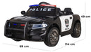 Macchina Elettrica Polizia per Bambini 12V Babyfun Police Nera