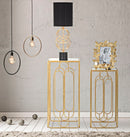 Set 2 Tavolini Arty Quadrato 34x34x70-29x29x60 cm in Ferro