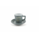 Set 6 tazzine Caffè con Piattino Ø6x6 cm in Gres VdE Tivoli 1996 con Stand