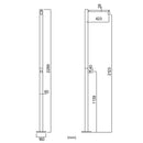 Doccia da Giardino ad Acqua Fredda in Acciaio Inox Soffione Stretto e C-Box Sined Monocolo  