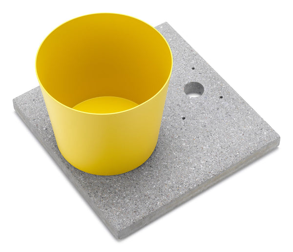 Base con Vaschetta per Fontane con Ghiera Grande 40x40x5 cm in Cemento Belfer 42/BSE/3 Giallo acquista