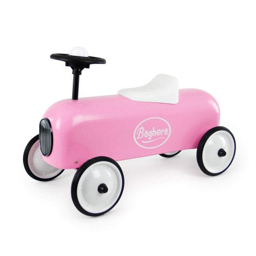 sconto Auto Cavalcabile Vintage da Corsa per Bambini Baghera Racer Rosa