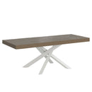 Tavolo Allungabile 160-264x90x77 cm Volantis Premium Tortora Telaio Bianco 