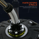 Punching Ball da Terra 147-165 cm con Base Riempibile e Ventose in PU e Plastica Nero      