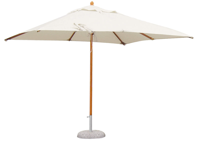 Ombrellone da Giardino 2,2x2,2 m Palo Ø48 mm in Legno Telo in Acrilico Danieli Bangkok Ecrù