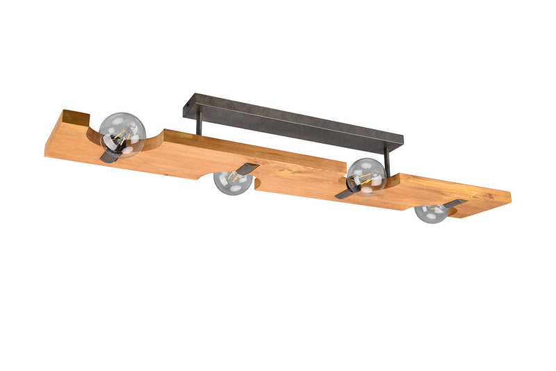 Plafoniera da Interno Attacco E27 in Legno naturale Naturale