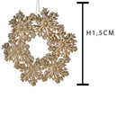 Set 12 Coroncina con Glitter Ø13 cm Oro