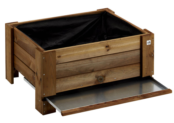 Giardiniera per Fiori e Piante a Terra 81x64xh40 cm in Legno FSC Castagno sconto