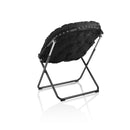 Poltrona Imbottita 77x70x92 cm in Velluto Grigio Chiaro