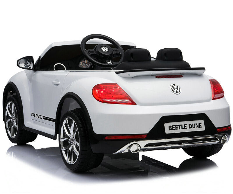 Macchina Elettrica per Bambini 12V con Licenza Volkswagen Maggiolino Bianca
