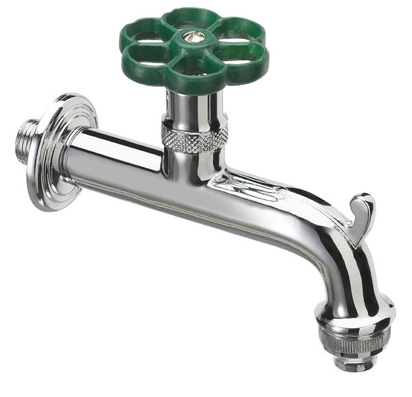 acquista Rubinetto per Fontana da Giardino in Ottone Cromato con Ghiera in Tinta Belfer RUB/018 Verde