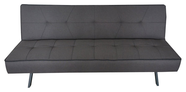 online Divano Letto 3 Posti 83x74x175 cm in Tessuto Motti Darcy Grigio Chiaro