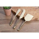 Set 3 Coltelli per Formaggio  in Acciaio Lucido VdE Tivoli 1996 Materia Oro