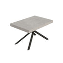 Tavolo Allungabile 140/400x90 cm Niket Cashmere Gambe Antracite      
