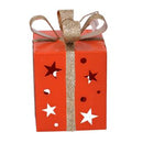 Pacco regalo metallo arancione cm 20x12xh12