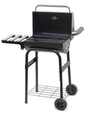 Barbecue a Carbone  con Affumicatore 84x48x116 cm in Acciaio con Ruote Saturnino